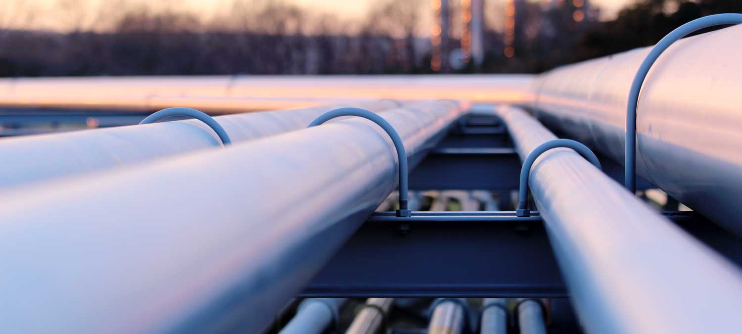Closeup of oil pipes. Cybersecurity has become a growing concern of the oil and gas industry. 
