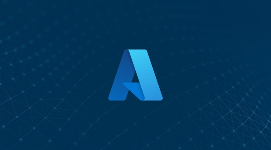 Microsoft Azure logo on blue background