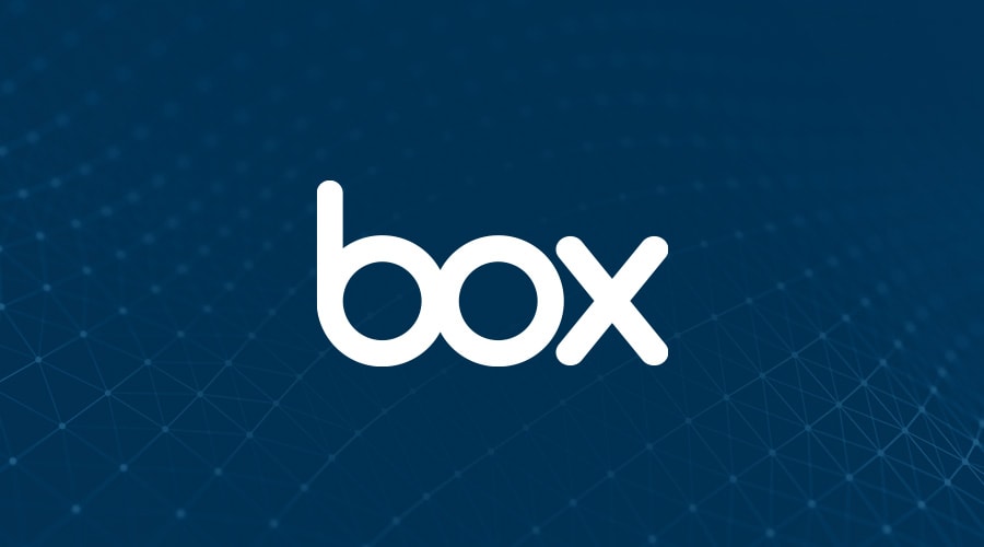 Box logo on blue background