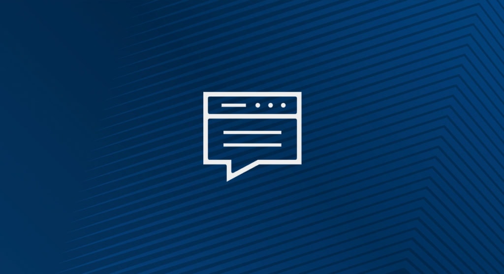 Series of lines with a web browser icon.