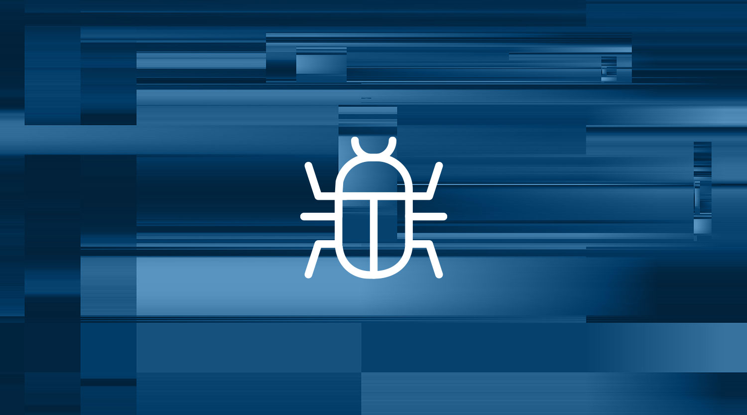 Graphic of an outline of a bug, representing malware