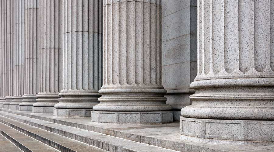 Detail photo of building columns