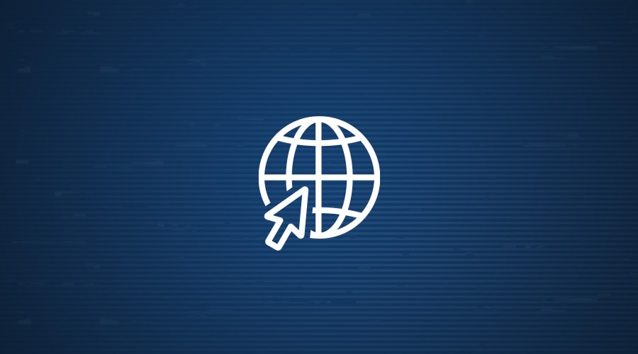 Web icon with blue lines background
