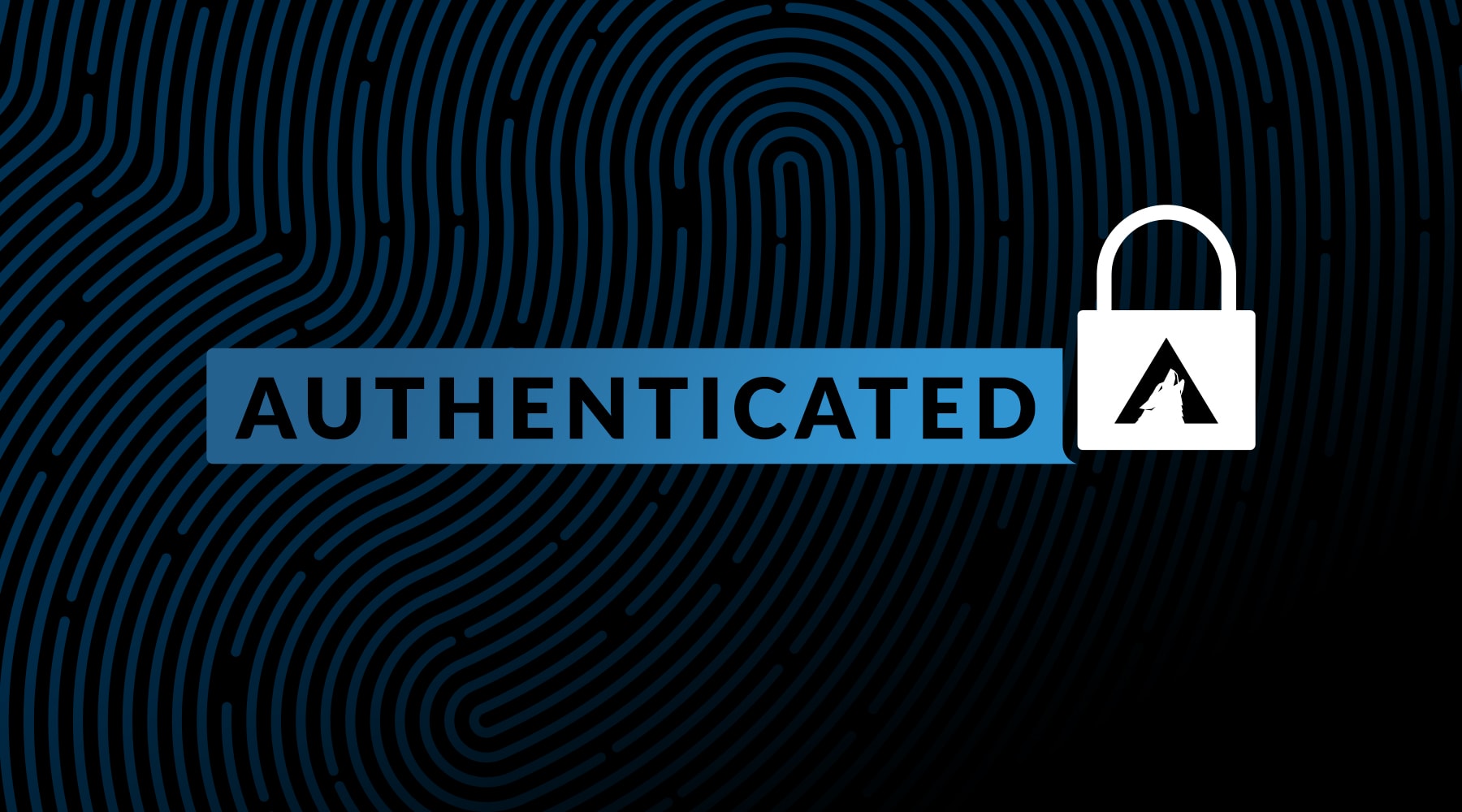 Authenticated logo with a lock graphic and the Arctic Wolf logo on it