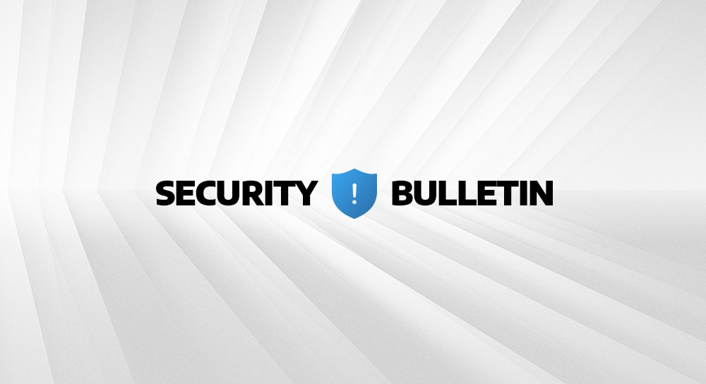 Security Bulletin with an exclamation point in the center of the image