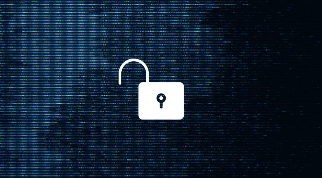 Symbol of an unlocked lock