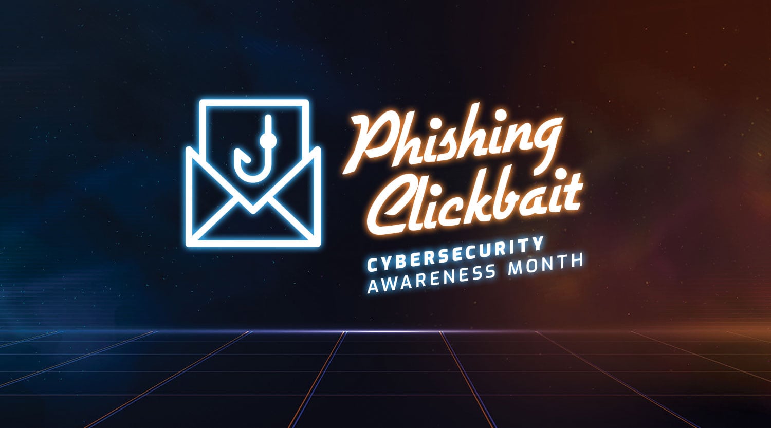 Phishing clickbait with an envelope and hook icon