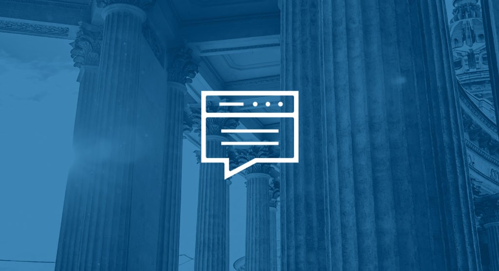 Pillars outside of a government building.
