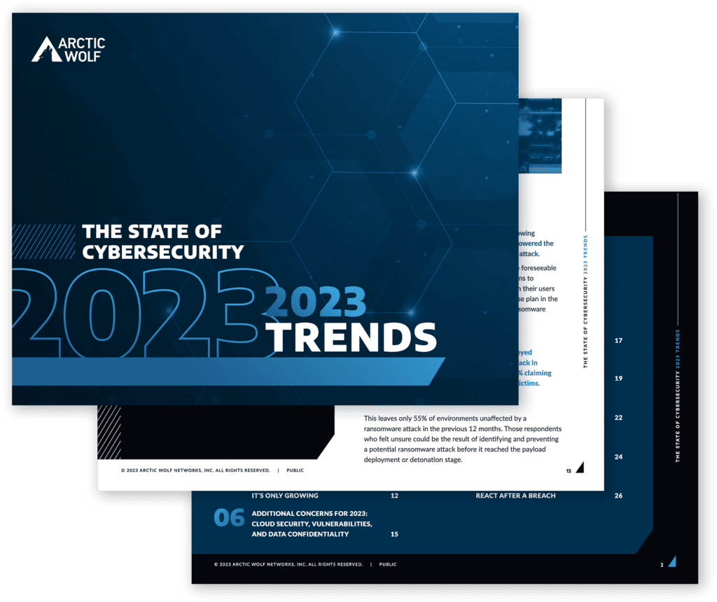 Graphic of the Arctic Wolf 2023 Trends Report