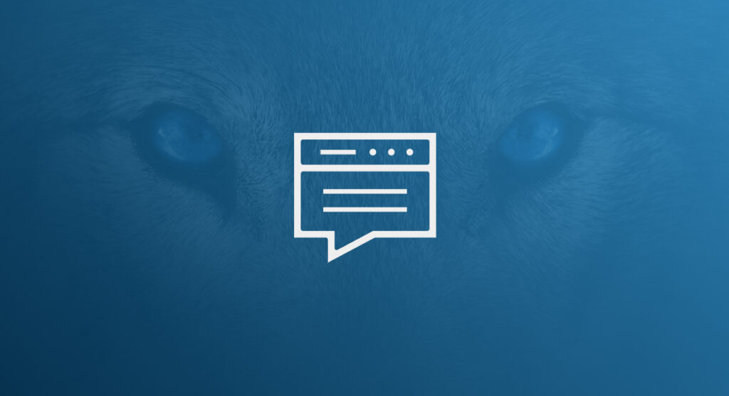 Closeup of wolf eyes.