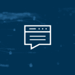 Web browser icon with a series of lines in the background.