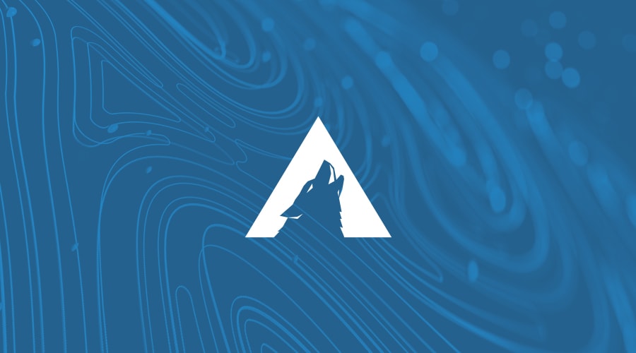 Arctic Wolf logo on technology background