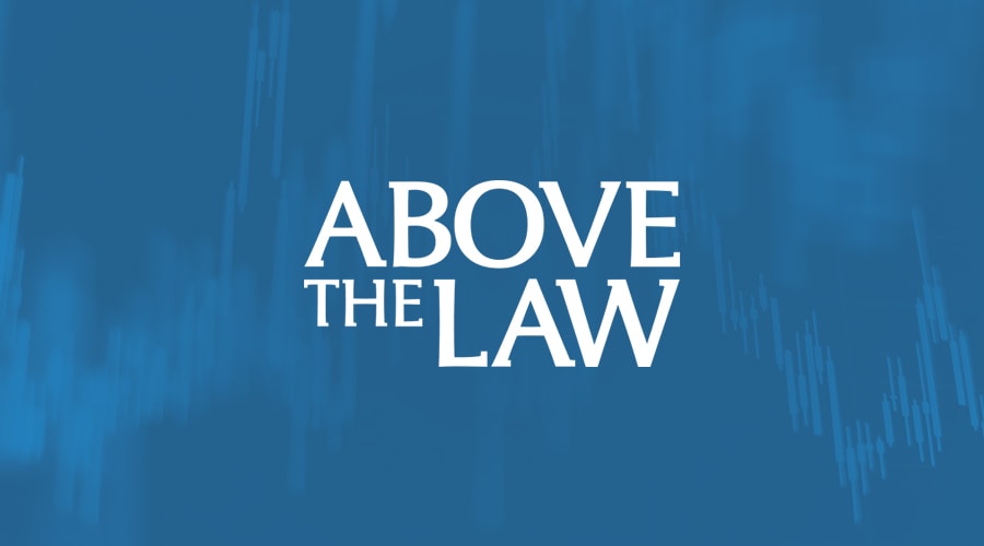 Above the Law logo on abstract blue report background