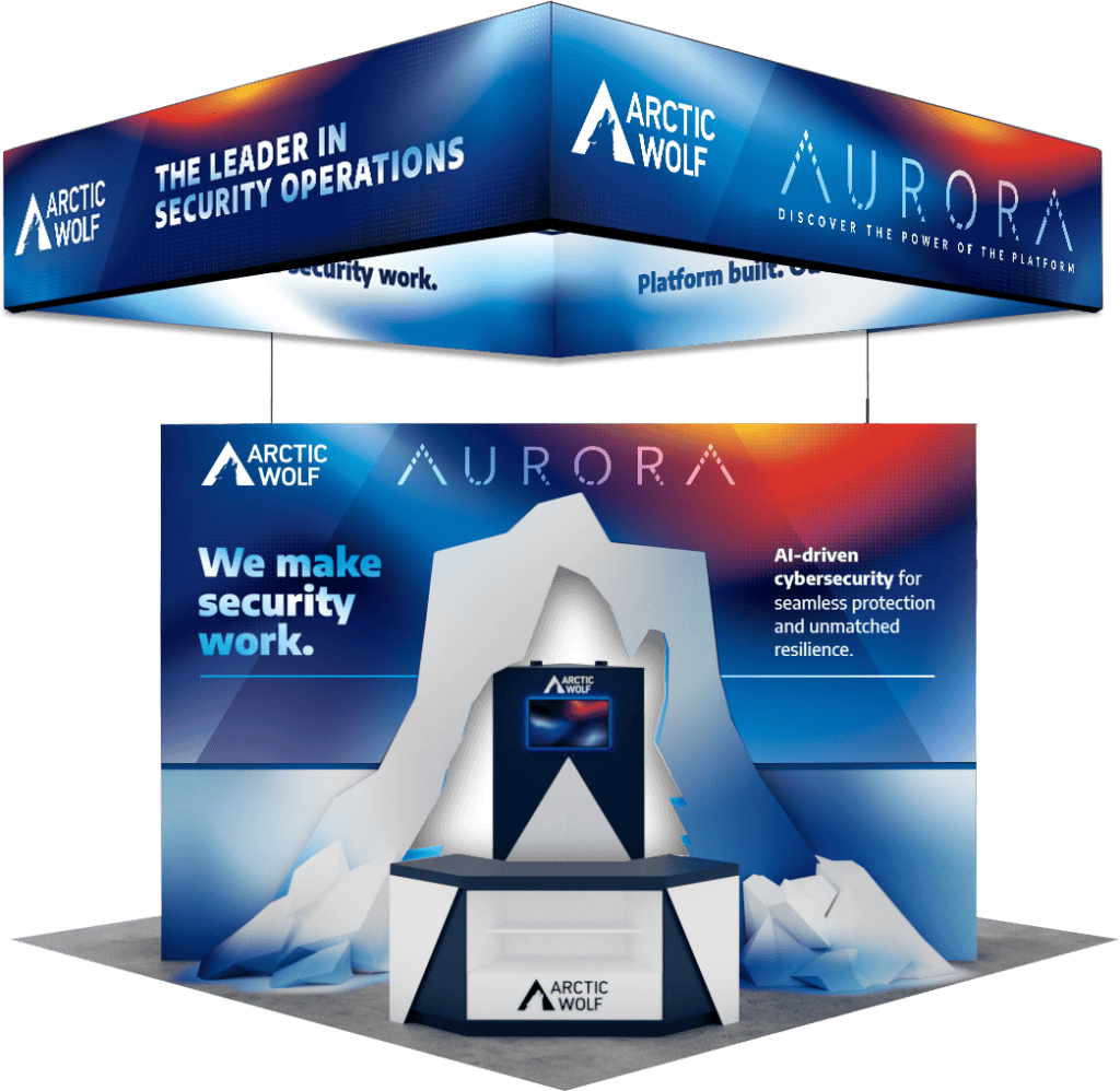 Mockup of Arctic Wolf booth at RSAC 2025