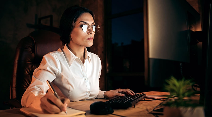 Person using computer