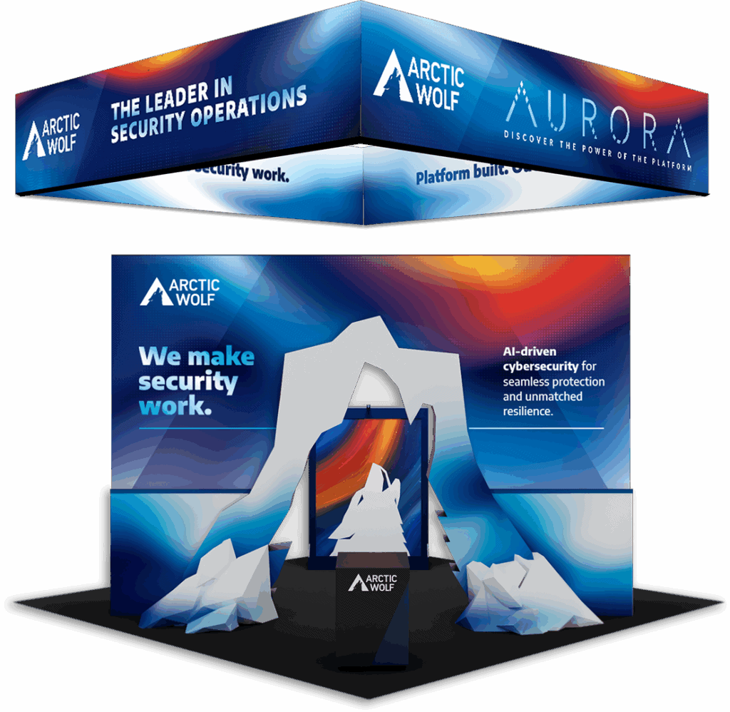 Mockup of Arctic Wolf booth at Black Hat 2025