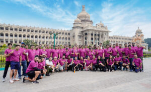 Pack members in our Bengaluru, India office participating in our 5th Annual Run with the Pack 5k